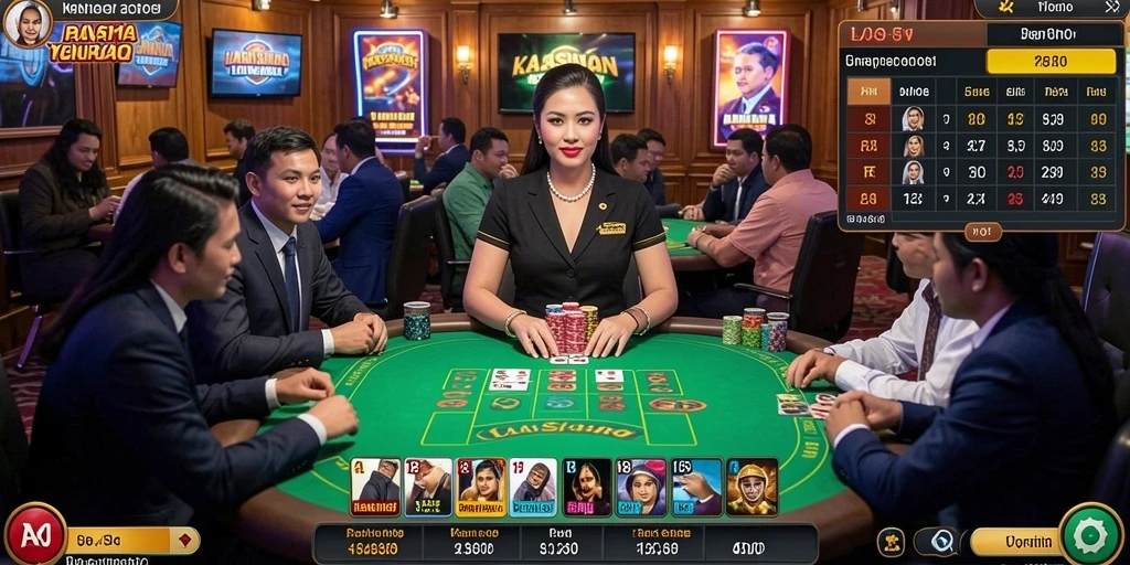 Screenshot menunjukkan variasi tema permainan slot.